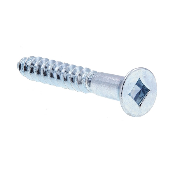 Prime-Line Wood Screw, Flat Head, Square Drive No. 6 X 1in Zinc Plated Steel 50PK 9201701 - main